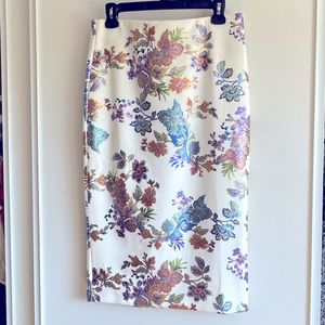 Eci- New York metallic floral design skirt